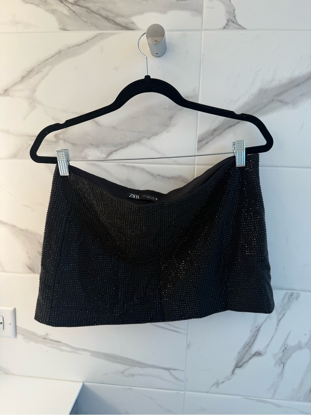 Zara Black Embellished Skirt
